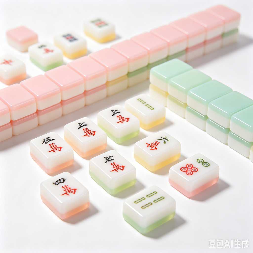 flat print mahjong set